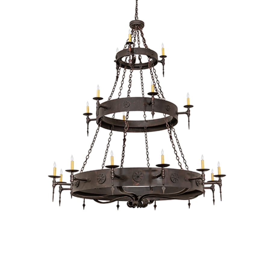 Meyda Tiffany Warwick 21 Light 72" Wide Taper Candle Style Chandelier