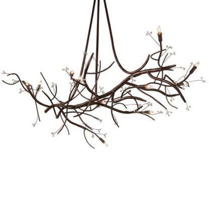 Meyda Tiffany Long Winter Solstice 11 Light 60" Wide Taper Candle Style Chandelier