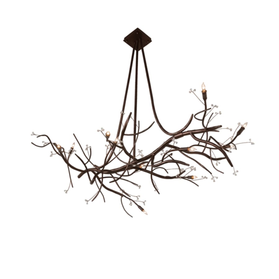 Meyda Tiffany Long Winter Solstice 11 Light 60" Wide Taper Candle Style Chandelier