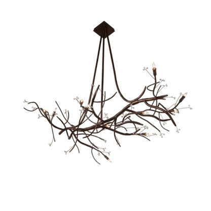 Meyda Tiffany Long Winter Solstice 11 Light 60" Wide Taper Candle Style Chandelier