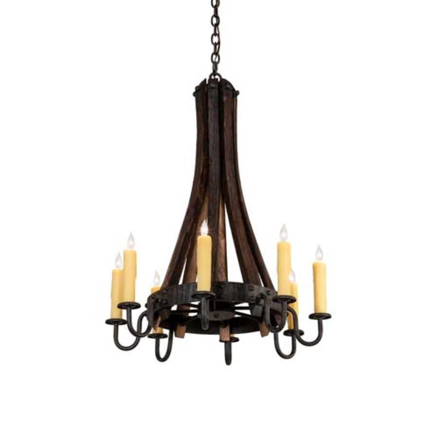 Meyda Tiffany Barrel Stave 8 Light 24" Wide Taper Candle Style Chandelier