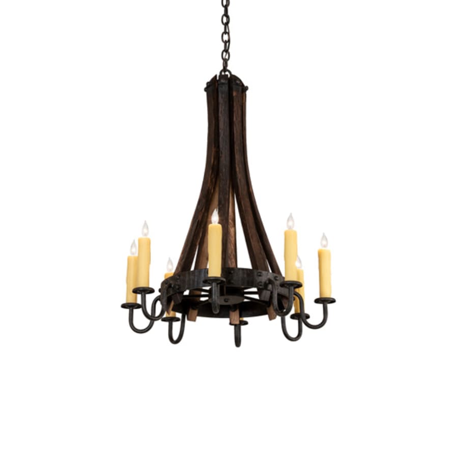 Meyda Tiffany Barrel Stave 8 Light 24" Wide Taper Candle Style Chandelier
