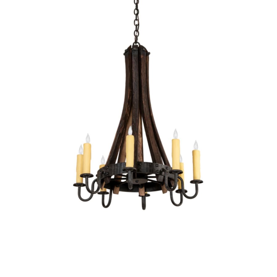 Meyda Tiffany Barrel Stave 8 Light 24" Wide Taper Candle Style Chandelier