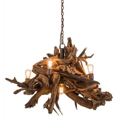 Meyda Tiffany Driftwood 6 Light 40" Wide Abstract Chandelier
