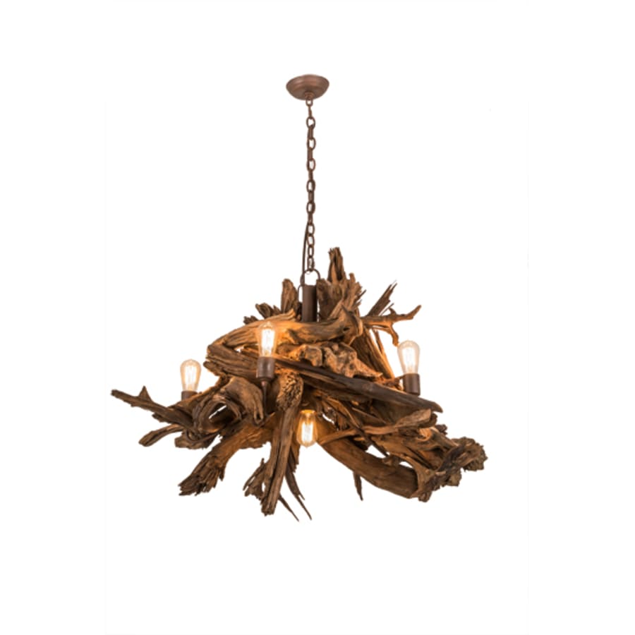 Meyda Tiffany Driftwood 6 Light 40" Wide Abstract Chandelier