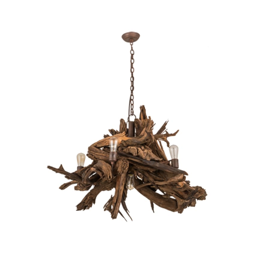 Meyda Tiffany Driftwood 6 Light 40" Wide Abstract Chandelier