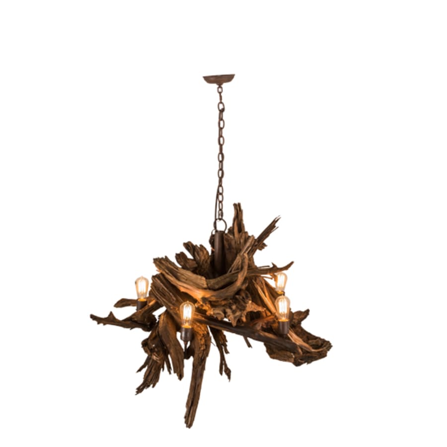 Meyda Tiffany Driftwood 6 Light 40" Wide Abstract Chandelier