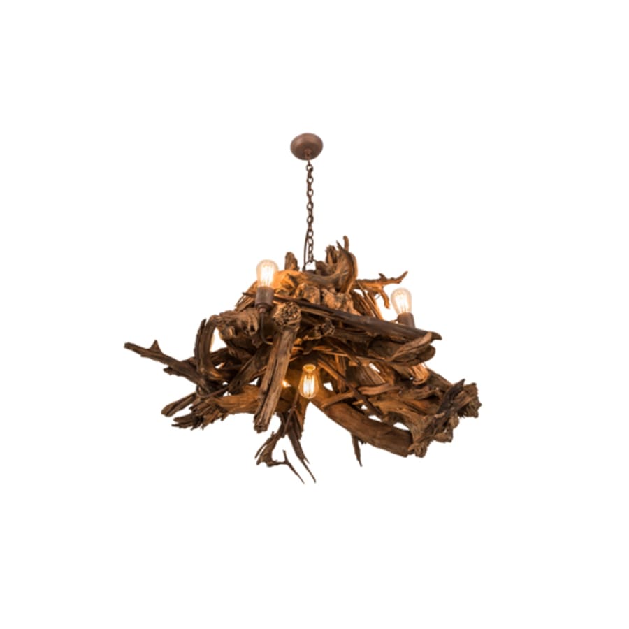 Meyda Tiffany Driftwood 6 Light 40" Wide Abstract Chandelier