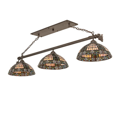 Meyda Tiffany 3 Light 66" Wide Linear Pendant