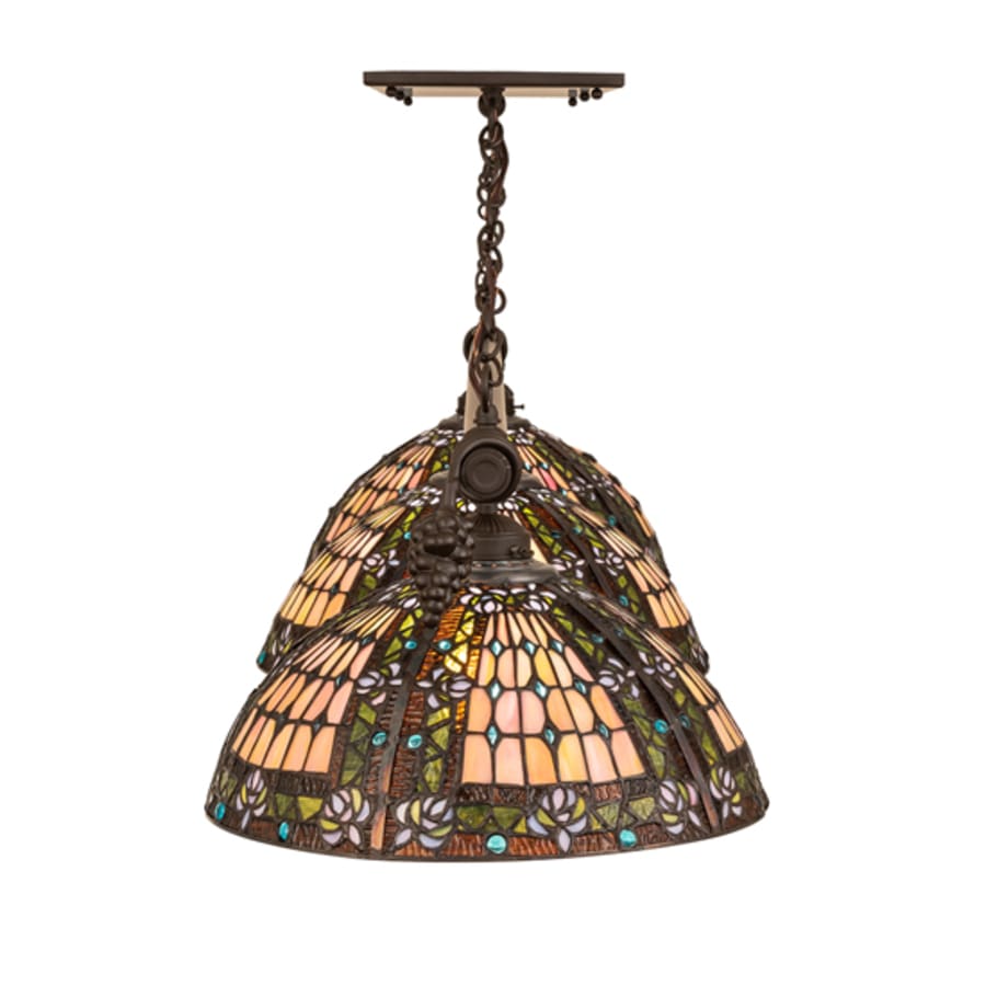 Meyda Tiffany 3 Light 66" Wide Linear Pendant