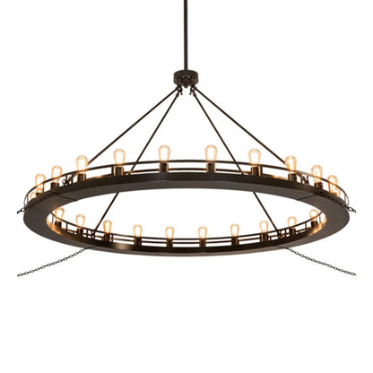 Meyda Tiffany Barbury 24 Light 72" Wide Ring Chandelier