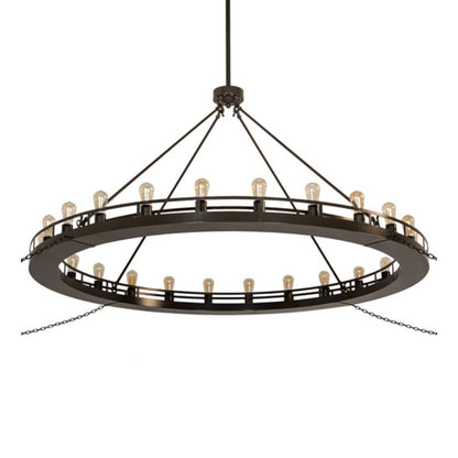 Meyda Tiffany Barbury 24 Light 72" Wide Ring Chandelier