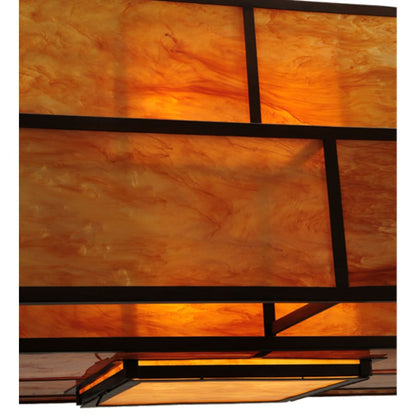 Meyda Tiffany Fellowship 8 Light 72" Wide Flush Mount Ceiling Fixture