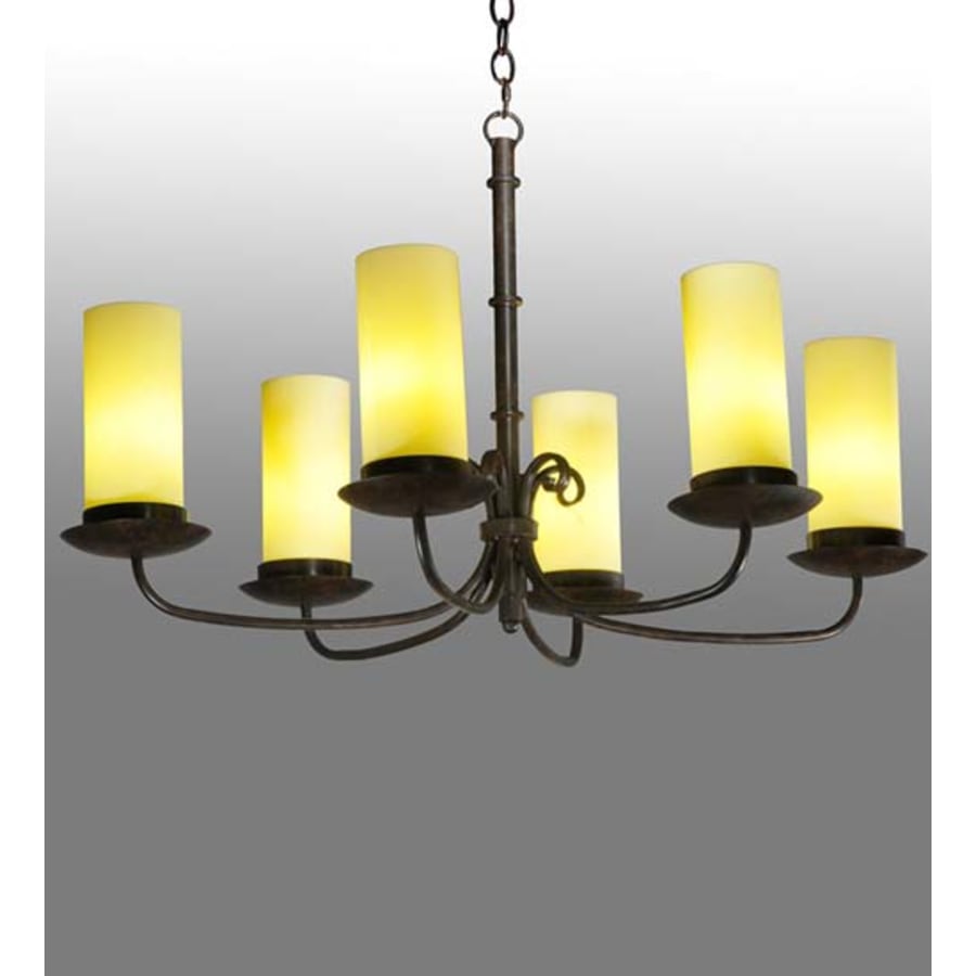 Meyda Tiffany Long Atria 6 Light 28" Wide Chandelier