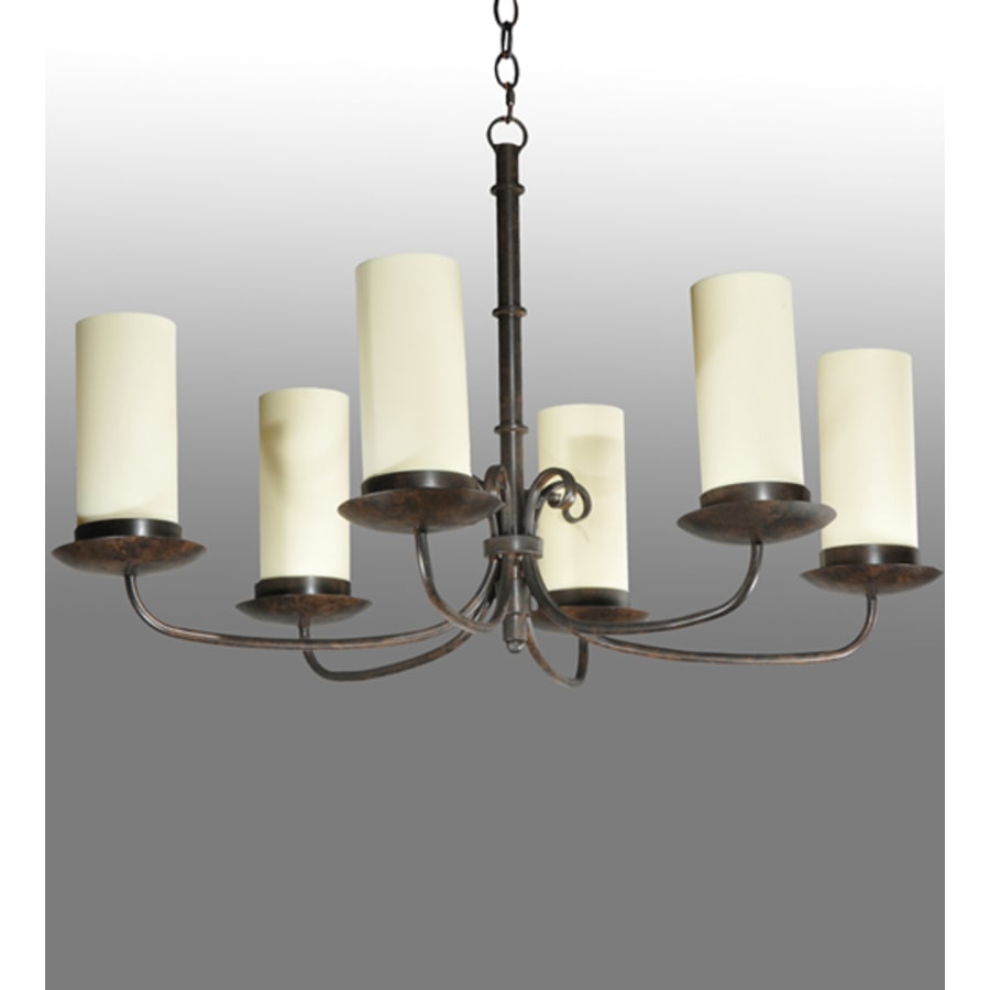 Meyda Tiffany Long Atria 6 Light 28" Wide Chandelier