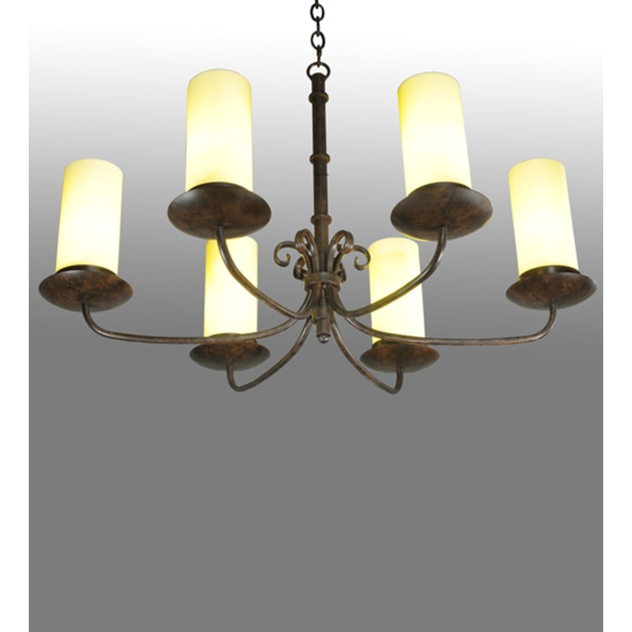 Meyda Tiffany Long Atria 6 Light 28" Wide Chandelier