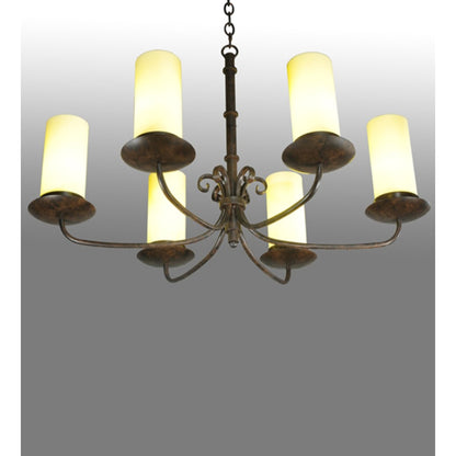 Meyda Tiffany Long Atria 6 Light 28" Wide Chandelier