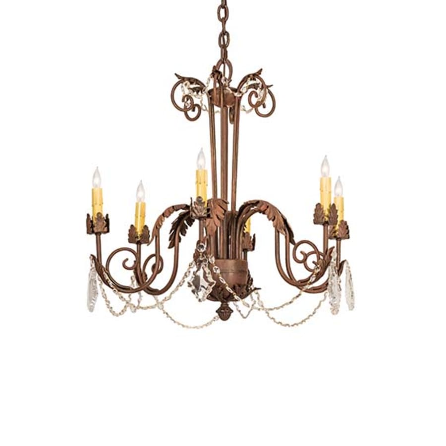Meyda Tiffany Lindsay 6 Light 26" Wide Crystal Candle Style Chandelier