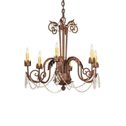 Meyda Tiffany Lindsay 6 Light 26" Wide Crystal Candle Style Chandelier