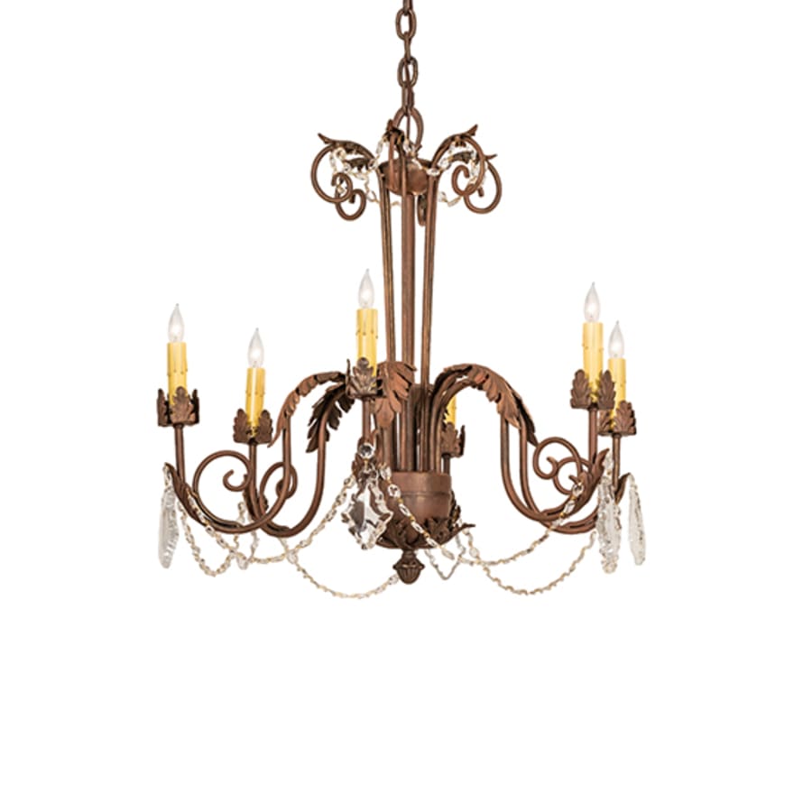 Meyda Tiffany Lindsay 6 Light 26" Wide Crystal Candle Style Chandelier