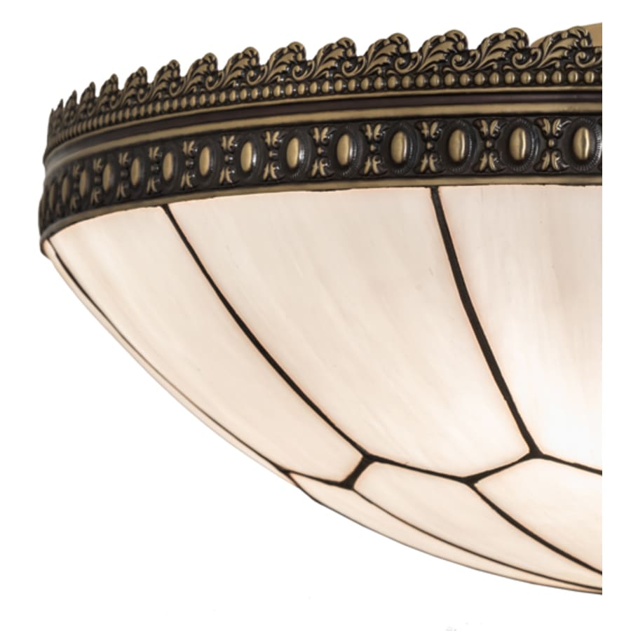 Meyda Tiffany Vincent Honeycomb 4 Light 20" Wide Semi-Flush Bowl Ceiling Fixture - Antique Brass Finish