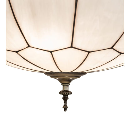 Meyda Tiffany Vincent Honeycomb 4 Light 20" Wide Semi-Flush Bowl Ceiling Fixture - Antique Brass Finish