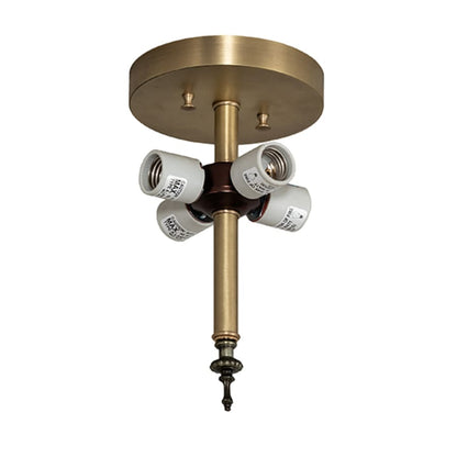 Meyda Tiffany Vincent Honeycomb 4 Light 20" Wide Semi-Flush Bowl Ceiling Fixture - Antique Brass Finish