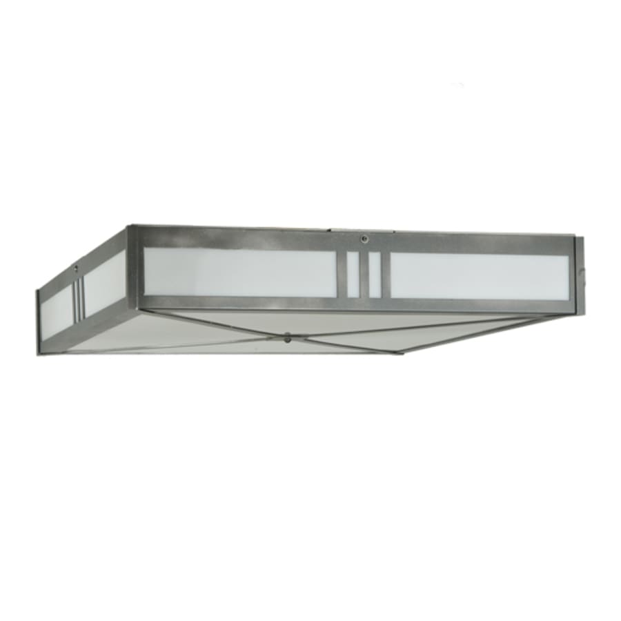 Meyda Tiffany Whitewing 4 Light 36" Wide Flush Mount Square Ceiling Fixture - Blackened Pewter Finish - Medium Bulb Base