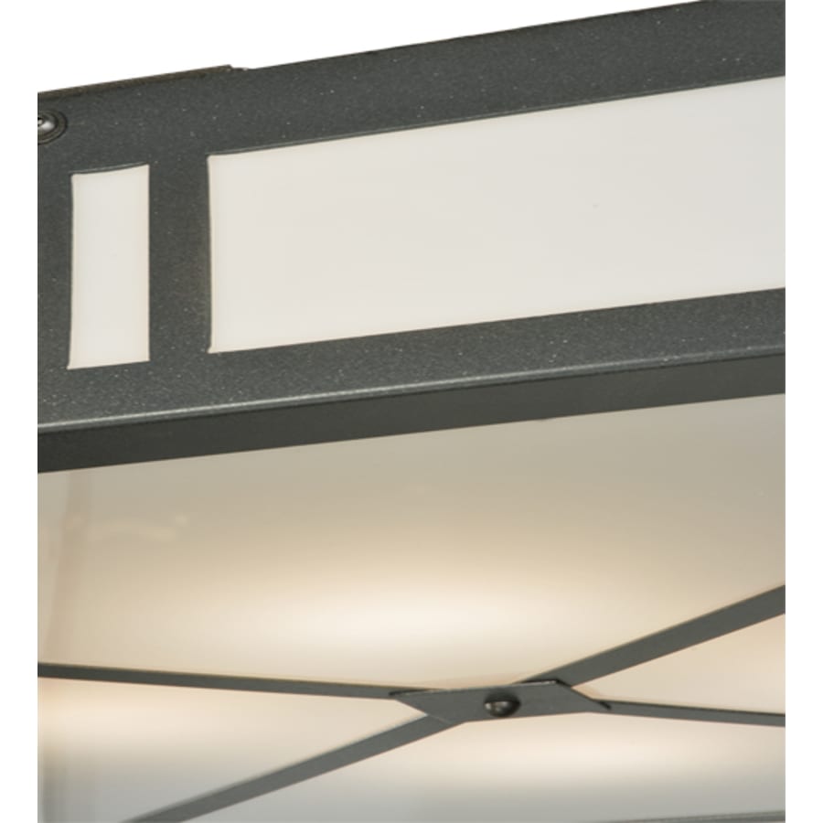 Meyda Tiffany Whitewing 4 Light 36" Wide Flush Mount Square Ceiling Fixture - Blackened Pewter Finish - Medium Bulb Base