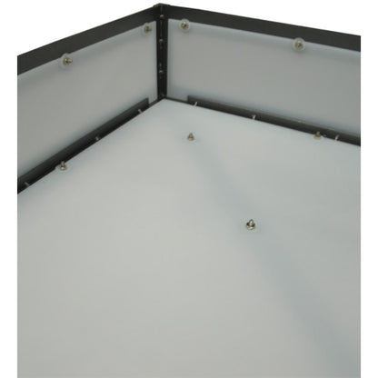 Meyda Tiffany Whitewing 4 Light 36" Wide Flush Mount Square Ceiling Fixture - Blackened Pewter Finish - Medium Bulb Base