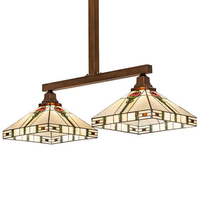 Meyda Tiffany 2 Light 39" Wide Linear Pendant