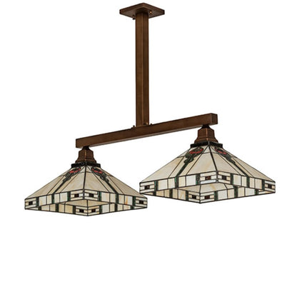 Meyda Tiffany 2 Light 39" Wide Linear Pendant