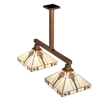 Meyda Tiffany 2 Light 39" Wide Linear Pendant