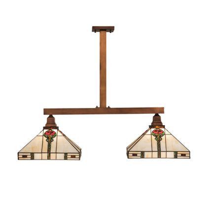 Meyda Tiffany 2 Light 39" Wide Linear Pendant