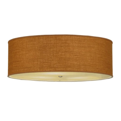 Meyda Tiffany Cilindro 3 Light 36" Wide Semi-Flush Drum Ceiling Fixture with Honey Shade - Nickel Finish