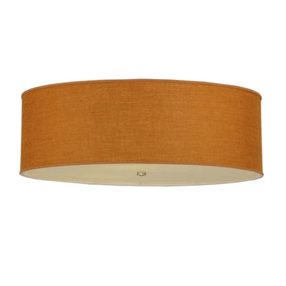 Meyda Tiffany Cilindro 3 Light 36" Wide Semi-Flush Drum Ceiling Fixture with Honey Shade - Nickel Finish