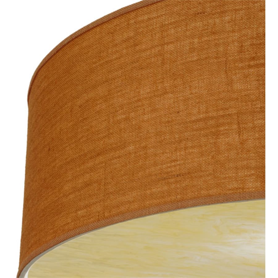 Meyda Tiffany Cilindro 3 Light 36" Wide Semi-Flush Drum Ceiling Fixture with Honey Shade - Nickel Finish