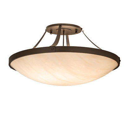Meyda Tiffany Urban 8 Light 43" Wide Semi-Flush Bowl Ceiling Fixture - Oil Rubbed Bronze Finish