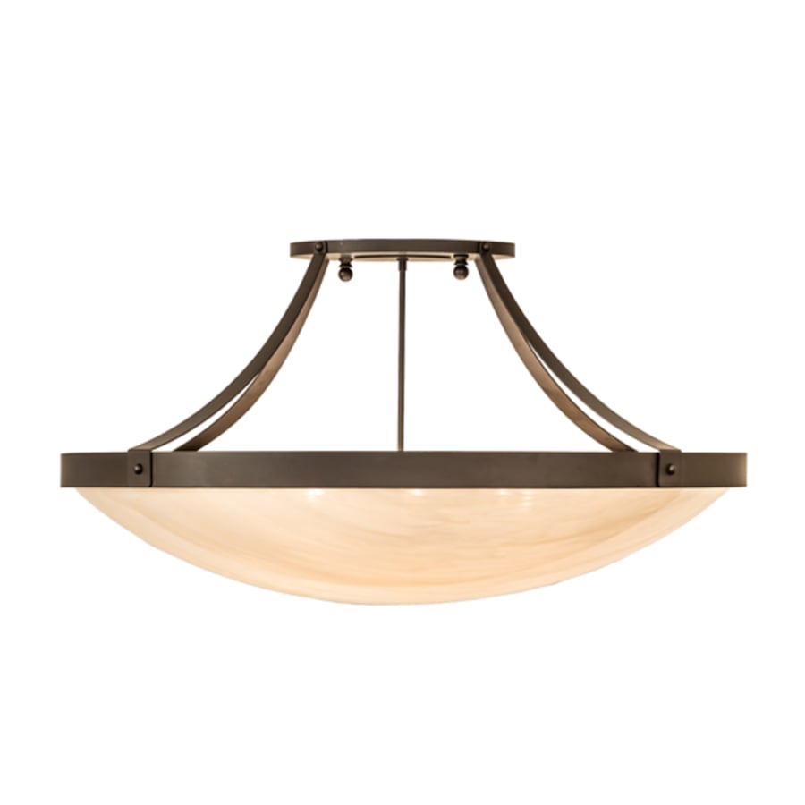 Meyda Tiffany Urban 8 Light 43" Wide Semi-Flush Bowl Ceiling Fixture - Oil Rubbed Bronze Finish