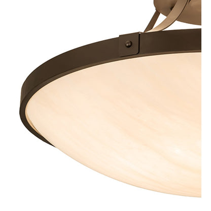 Meyda Tiffany Urban 8 Light 43" Wide Semi-Flush Bowl Ceiling Fixture - Oil Rubbed Bronze Finish