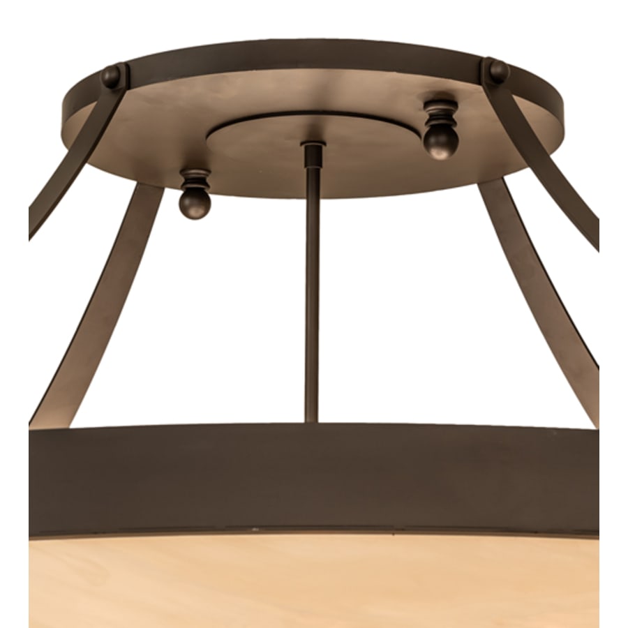 Meyda Tiffany Urban 8 Light 43" Wide Semi-Flush Bowl Ceiling Fixture - Oil Rubbed Bronze Finish