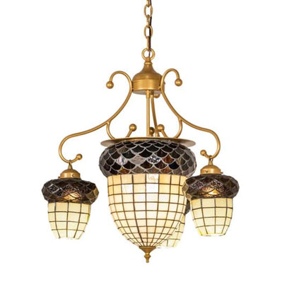 Meyda Tiffany Acorn 4 Light 28" Wide Chandelier