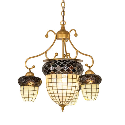 Meyda Tiffany Acorn 4 Light 28" Wide Chandelier