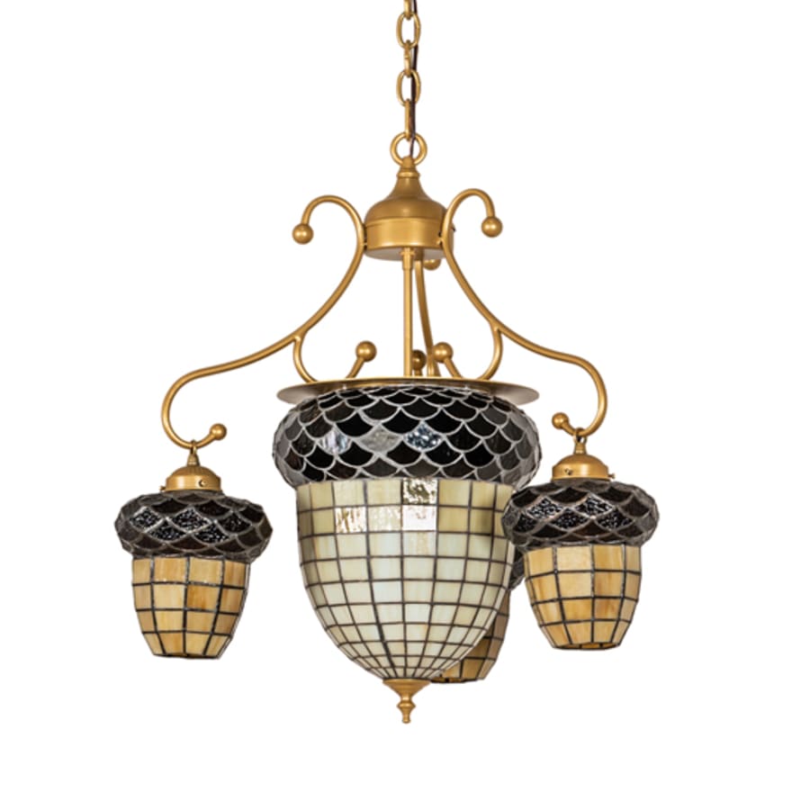 Meyda Tiffany Acorn 4 Light 28" Wide Chandelier