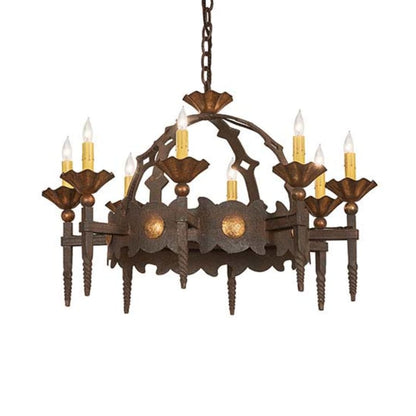 Meyda Tiffany Antibes 8 Light 28" Wide Taper Candle Style Chandelier