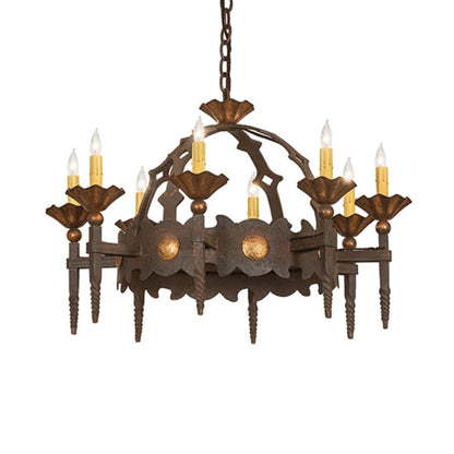 Meyda Tiffany Antibes 8 Light 28" Wide Taper Candle Style Chandelier