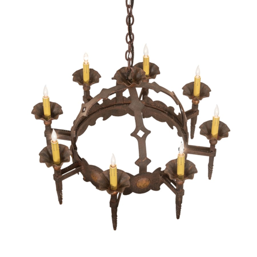 Meyda Tiffany Antibes 8 Light 28" Wide Taper Candle Style Chandelier