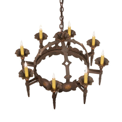 Meyda Tiffany Antibes 8 Light 28" Wide Taper Candle Style Chandelier