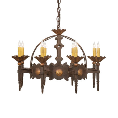 Meyda Tiffany Antibes 8 Light 28" Wide Taper Candle Style Chandelier