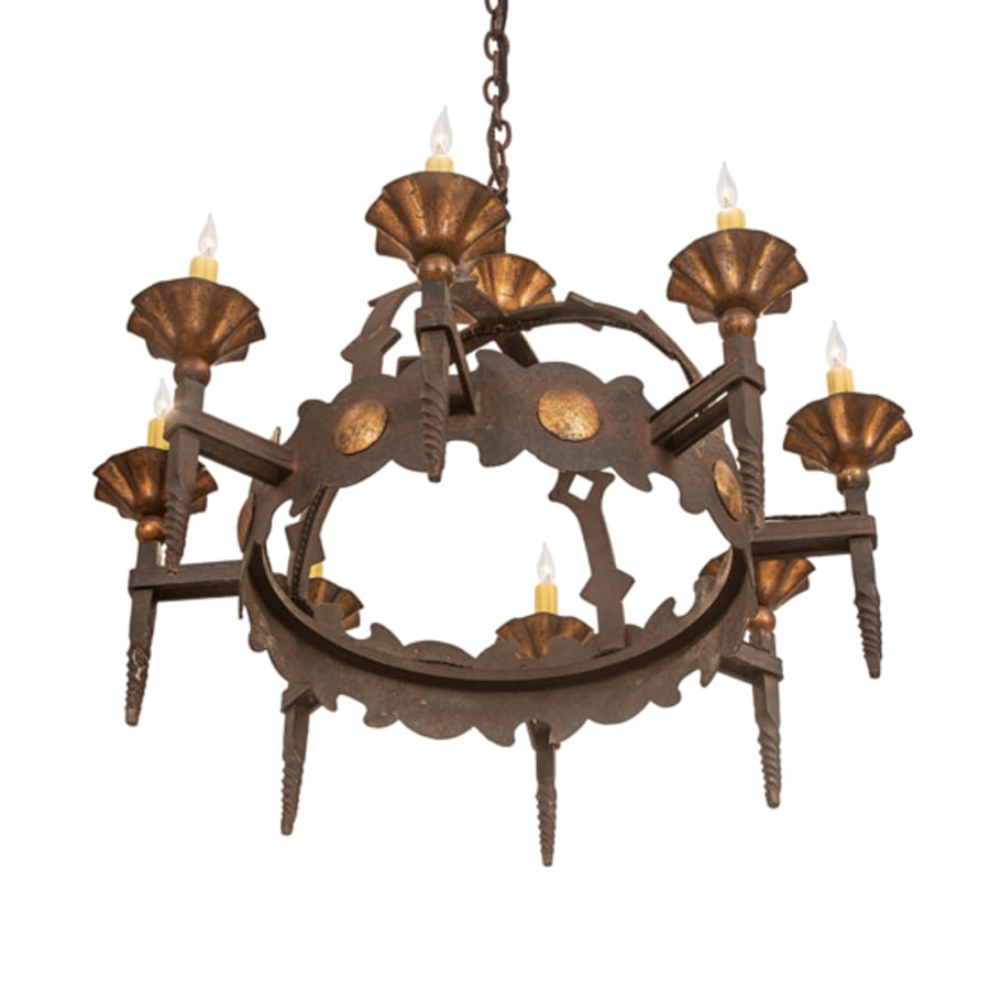 Meyda Tiffany Antibes 8 Light 28" Wide Taper Candle Style Chandelier